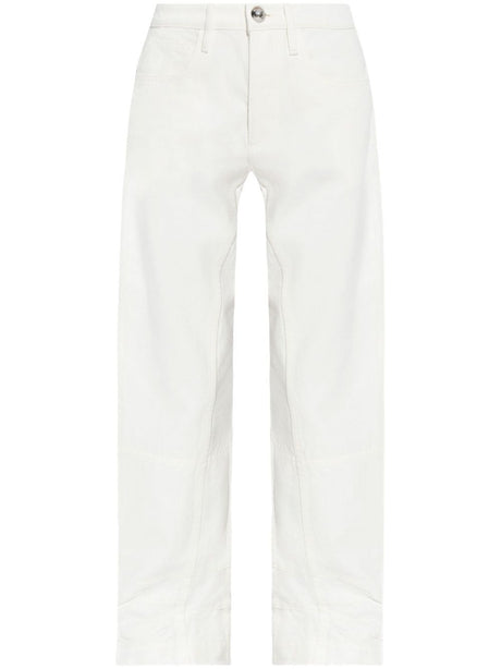 JIL SANDER Elegant White Porcelain Pants - Women's Size