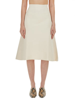 JIL SANDER Asymmetrical Mini Skirt in Elegant Fabric - Size 36