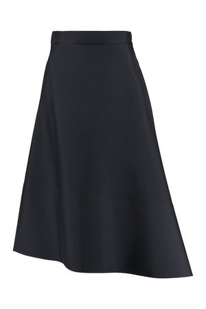 Blue A-Line Midi Skirt with Side Pockets for Women - SS23 Collection