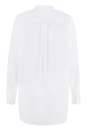 JIL SANDER White 100% Cotton Poplin Shirt with Nacre Buttons for Women (SS23)