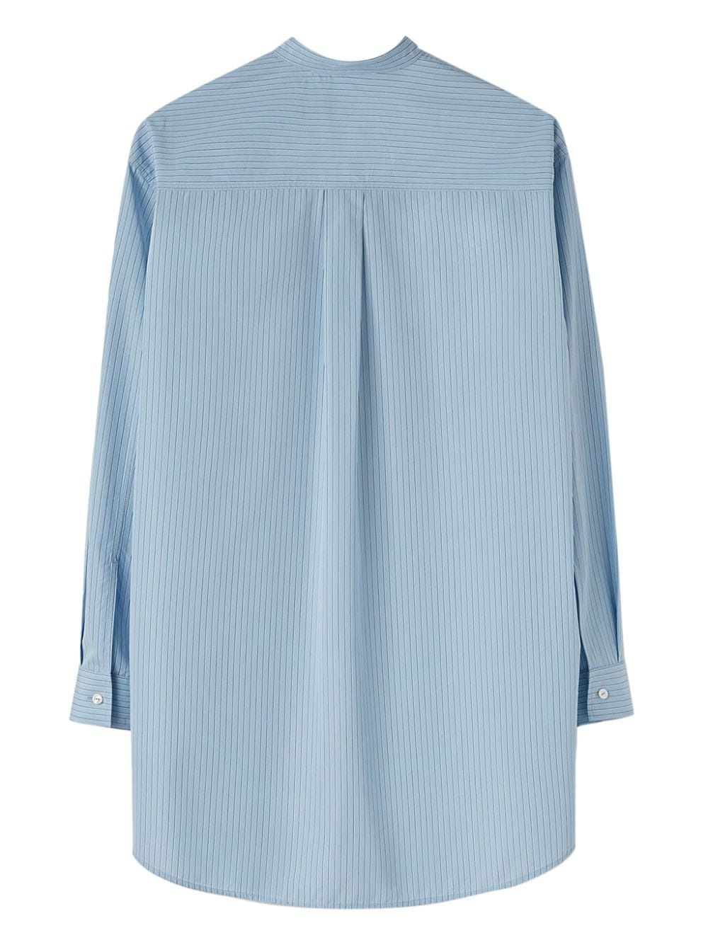 JIL SANDER Light Blue Striped Wednesday Shirt for Women