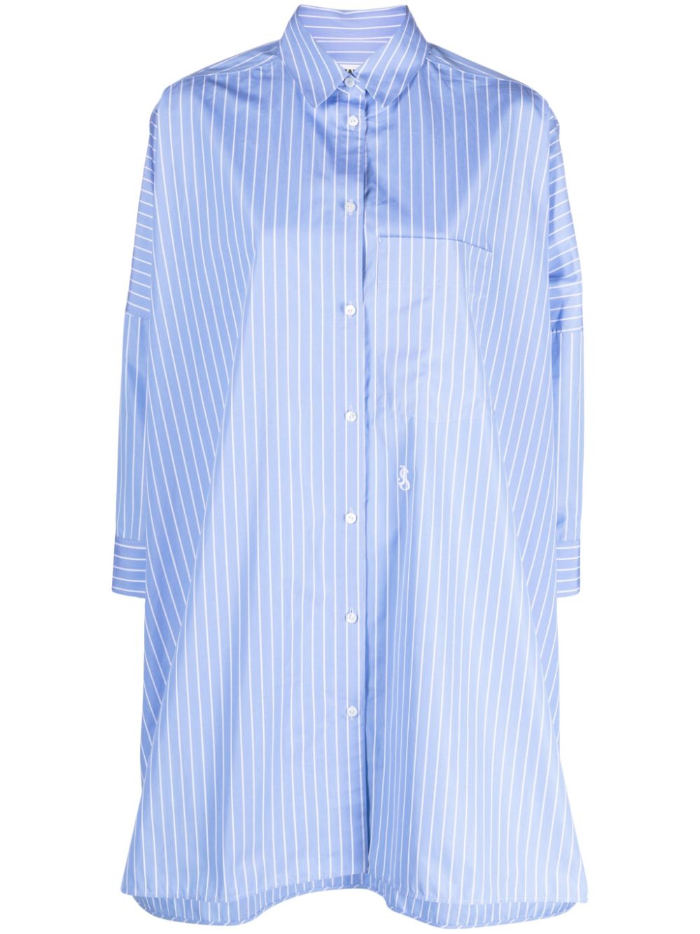 JIL SANDER Women’s Classic Striped Cotton Shirt - 3/4 Sleeves