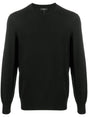 THEORY Men's Black Wool Crew Neck Sweater for FW22