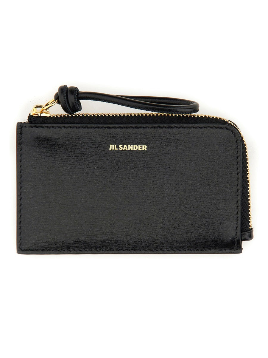 JIL SANDER Mini Leather Envelope Coin Purse