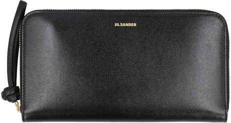JIL SANDER Black Leather Wallet for Women - Classic and Sophisticated Accessory