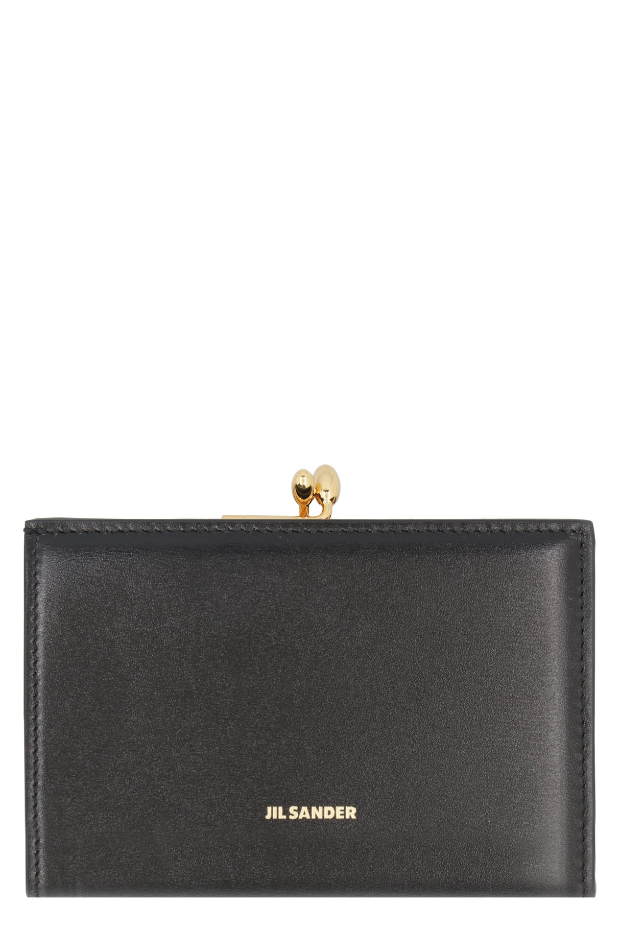 JIL SANDER Elegant Mini Black Calfskin Leather Wallet