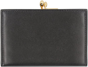 JIL SANDER Elegant Mini Black Calfskin Leather Wallet