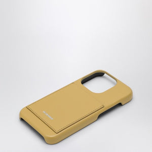 JIL SANDER Luxe Lagoon-Colored iPhone 15 Pro Max Cover with Card Pocket