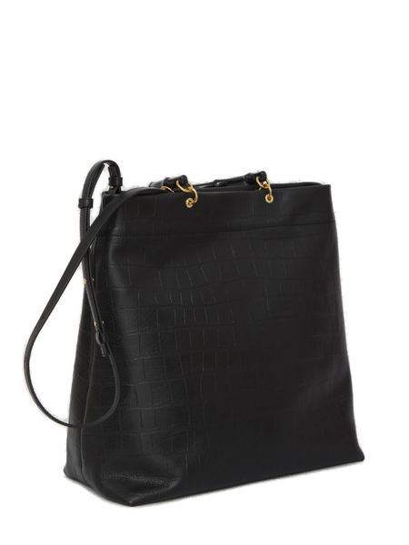 حقيبة جلدية سوداء أنيقة للنساء - SS24