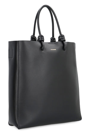 JIL SANDER Classic Leather Tote Handbag for Women - Black