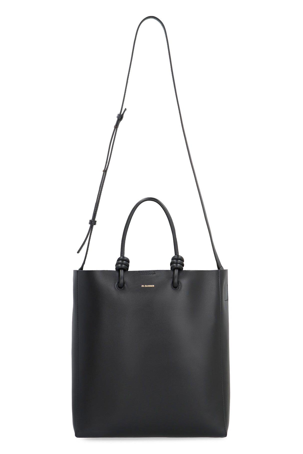 JIL SANDER Classic Leather Tote Handbag for Women - Black