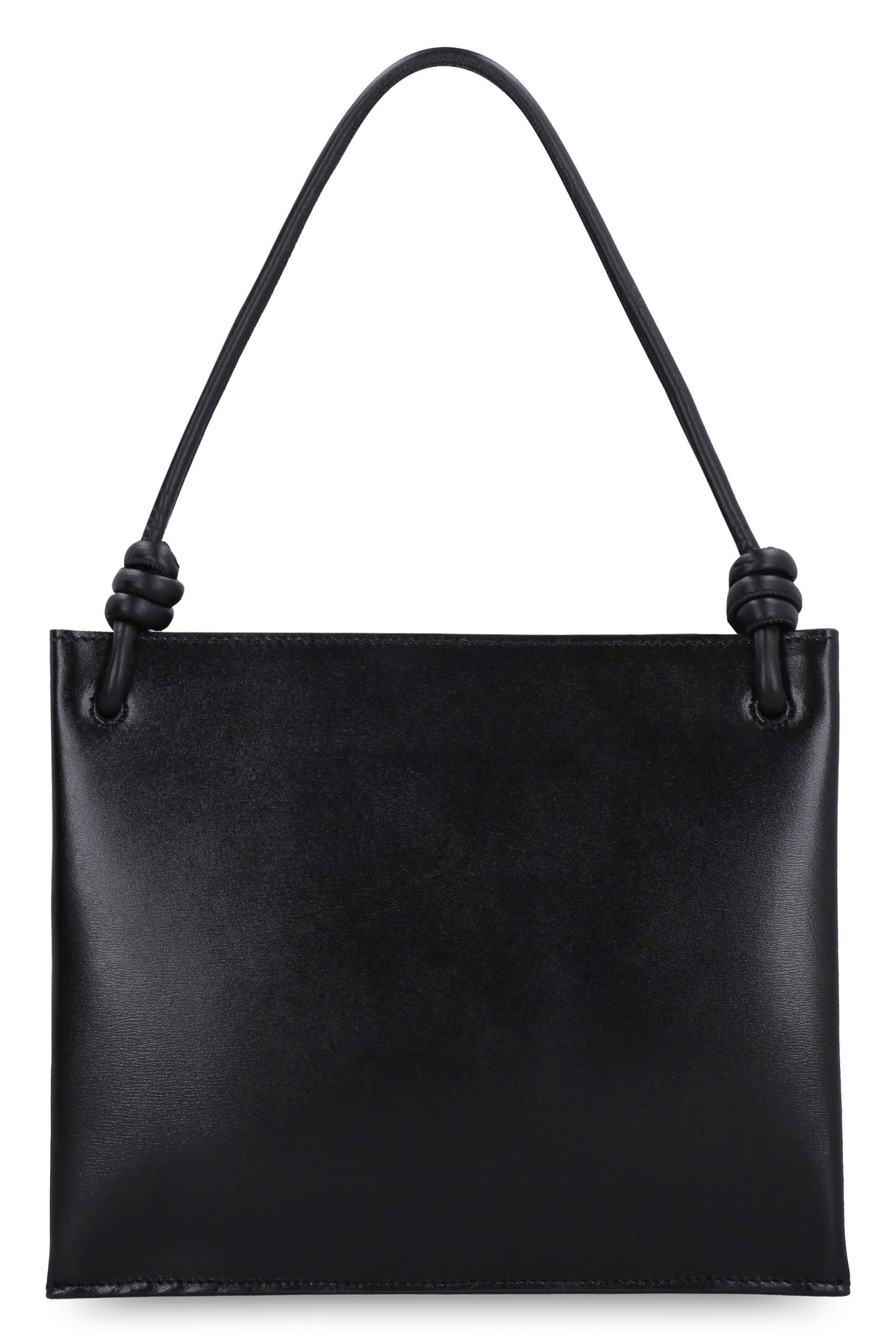 JIL SANDER Sophisticated Black Leather Shoulder Bag