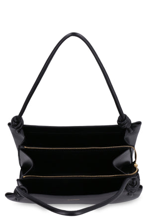 JIL SANDER Sophisticated Black Leather Shoulder Bag