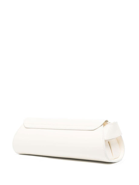 JIL SANDER Elegant Mini Leather Shoulder Bag in Off-White