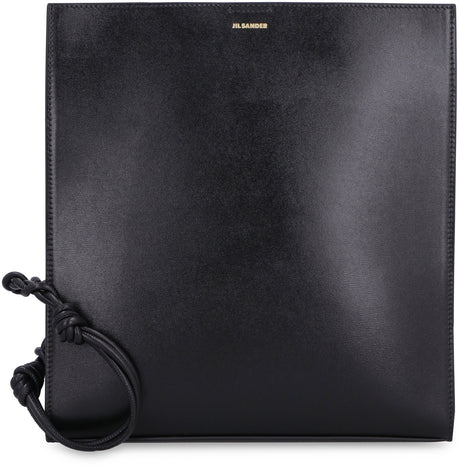 JIL SANDER Sleek Leather Crossbody Bag with Magnetic Fastening