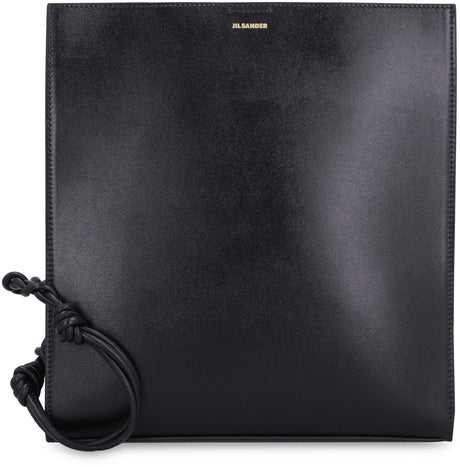 Sleek Leather Crossbody Bag with Magnetic Fastening
