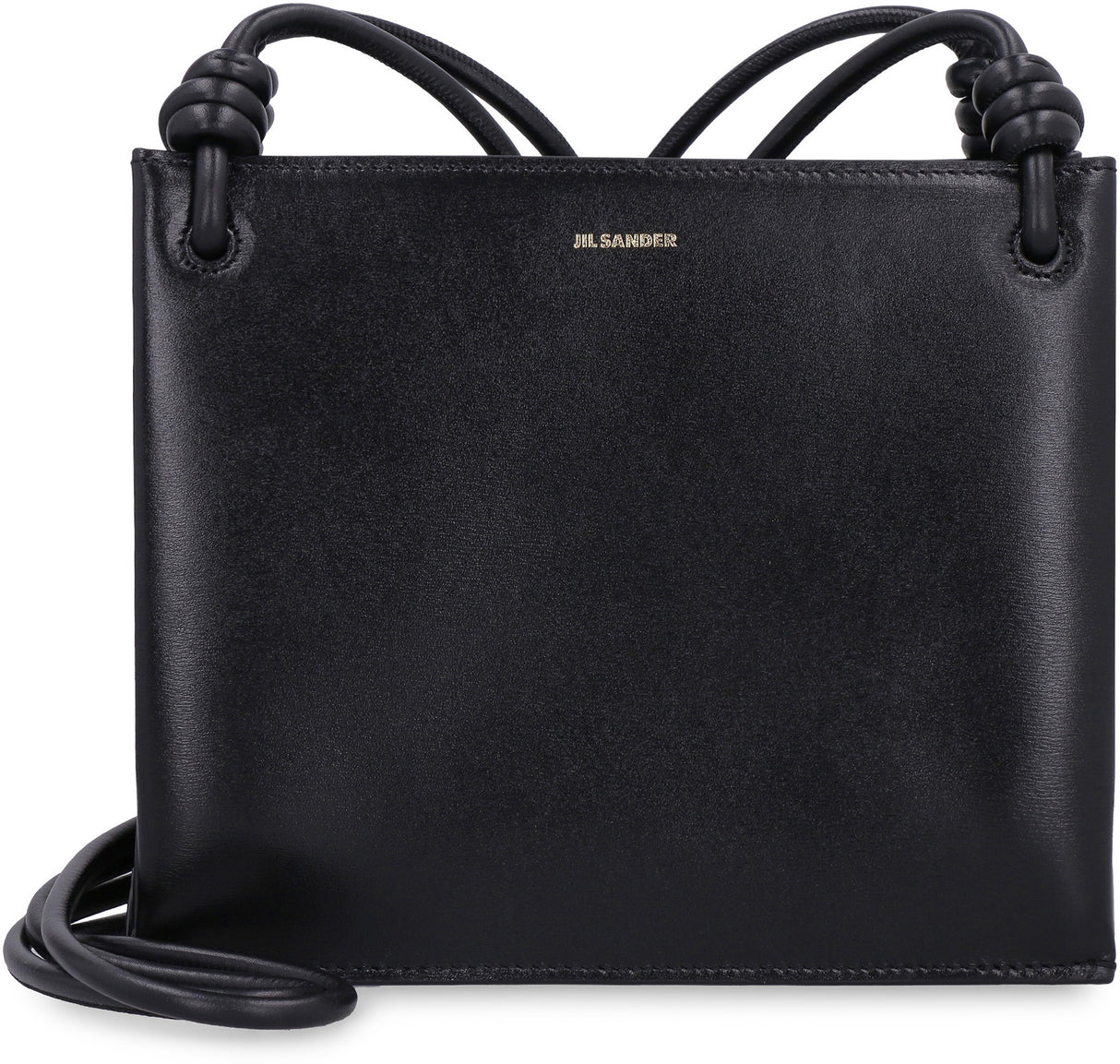 JIL SANDER Black Leather Shoulder Bag for Women - FW24