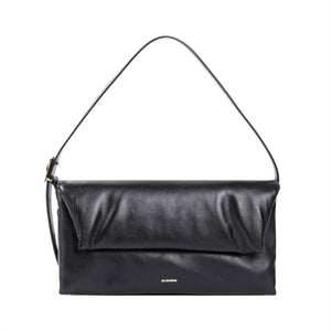 JIL SANDER Black Origami Shoulder Handbag for Women - SS24 Collection
