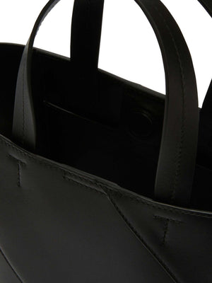 JIL SANDER Classic Black Leather Shopping Bag