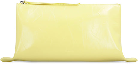 黃色真皮手拿包 - JIL SANDER SS23 女性系列