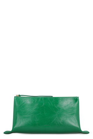 JIL SANDER Green Leather Clutch for Women - SS23 Collection