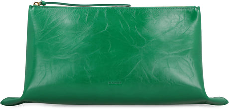 محفظة جلدية خضراء للنساء