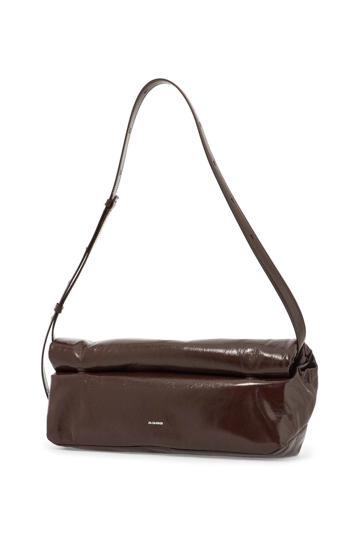 JIL SANDER Mini Glossy Leather Crossbody Handbag