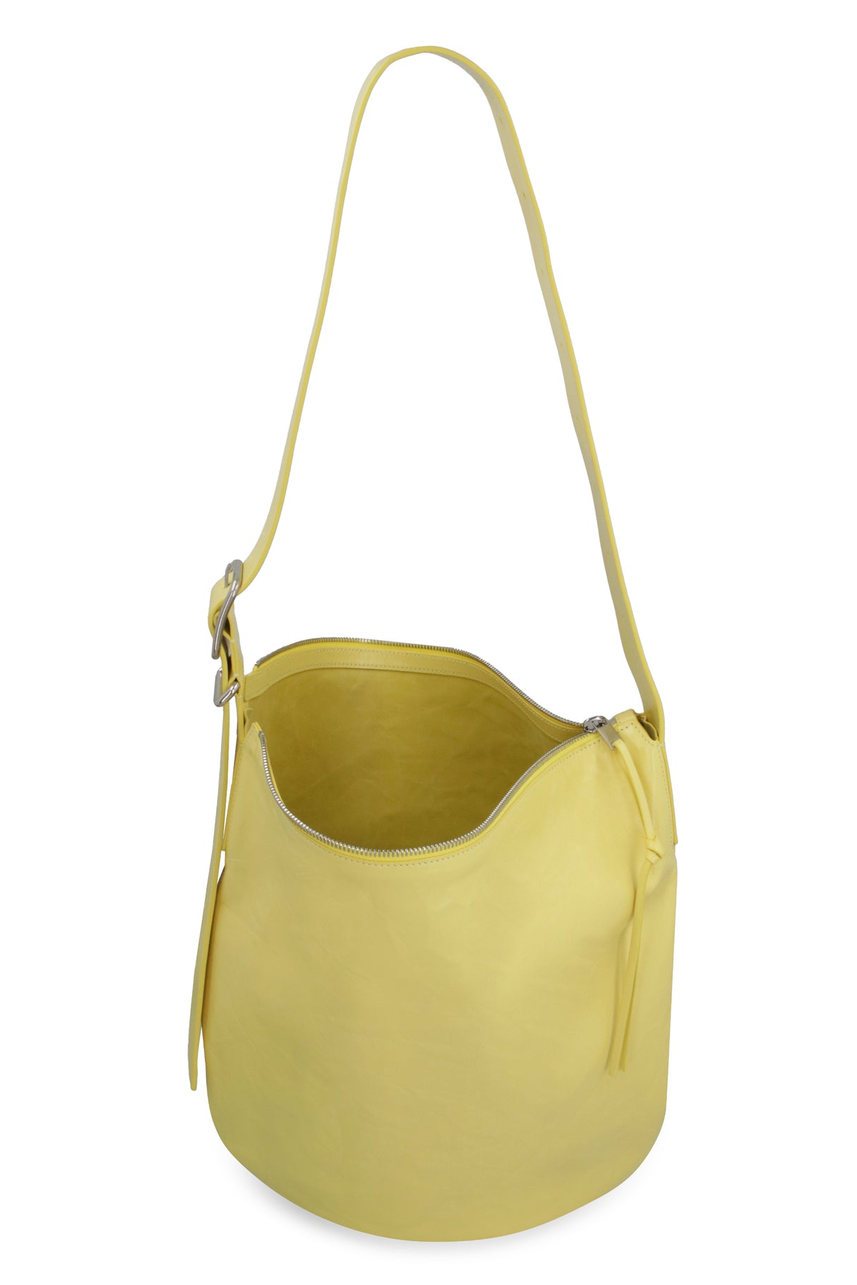 JIL SANDER Yellow Leather Crossbody Handbag - SS23 Collection