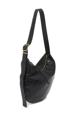 JIL SANDER Elegant Medium Moon Leather Shoulder Bag