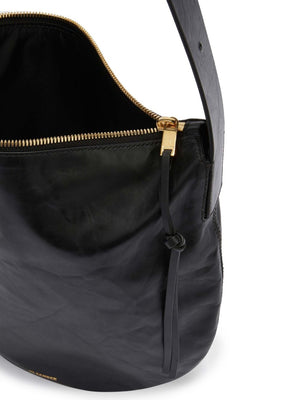 JIL SANDER Black Leather Shoulder and Crossbody Bag for Women - SS24 Collection