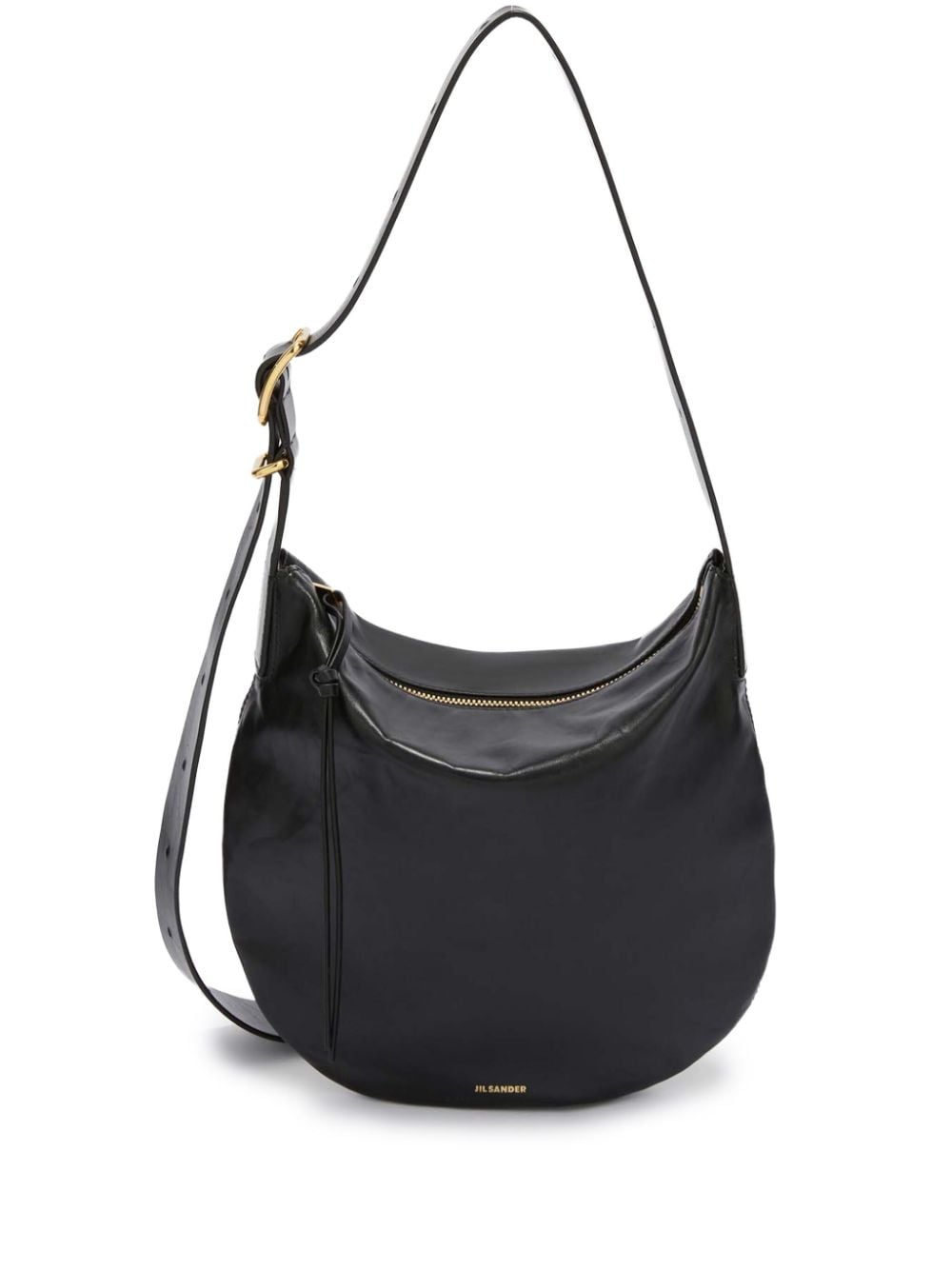 JIL SANDER Black Leather Shoulder and Crossbody Bag for Women - SS24 Collection