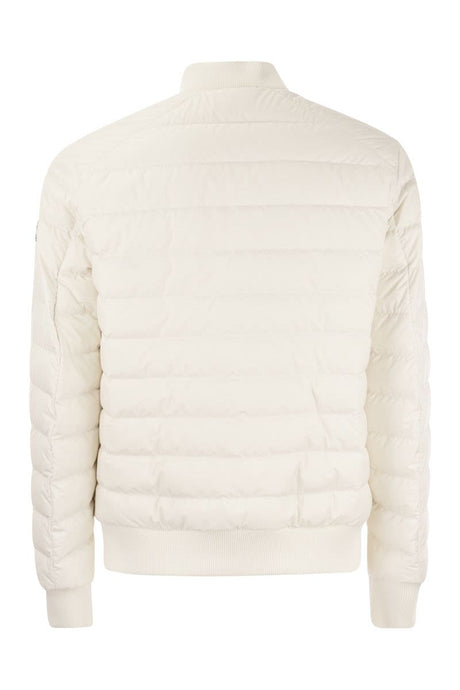 MONCLER White Bomber Jacket for Men - Lightweight Quilted Mid-Season Outerwear