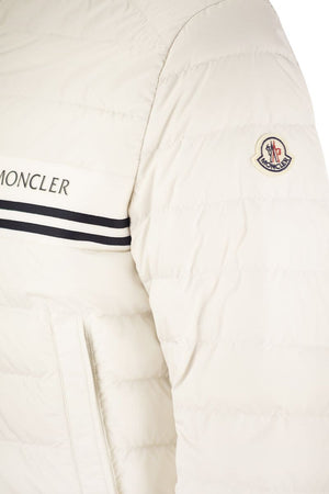 MONCLER White Bomber Jacket for Men - Lightweight Quilted Mid-Season Outerwear