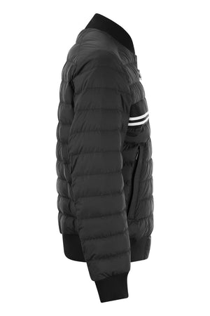 MONCLER White Bomber Jacket for Men - Lightweight Quilted Mid-Season Outerwear