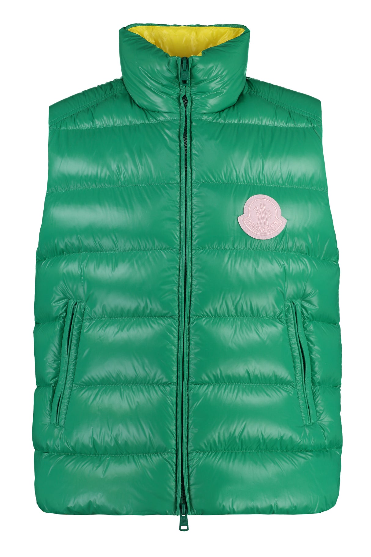 MONCLER Green Down Vest for Men - SS24 Collection