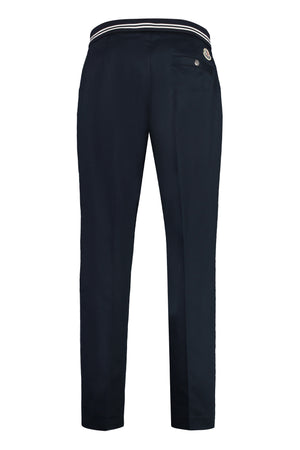 MONCLER Blue Cotton Trousers for Men | SS24 Collection