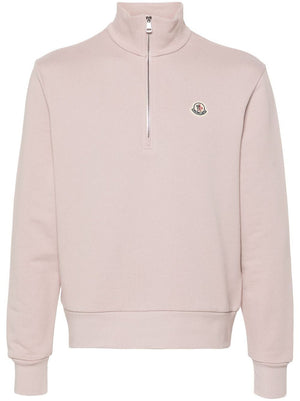 MONCLER Light Purple Cotton Sweatshirt for Men - Spring/Summer 2024 Collection