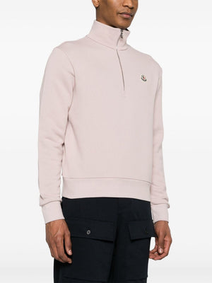 MONCLER Light Purple Cotton Sweatshirt for Men - Spring/Summer 2024 Collection