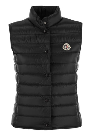 MONCLER 24FW Women's Light Pink Outer Vest for Fashionable Layering