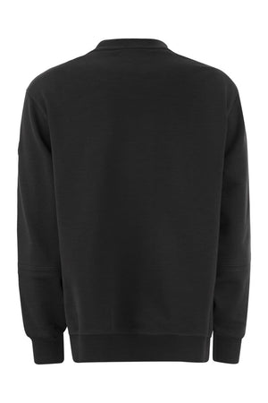 MONCLER Women's Oversized Embossed Logo Sweatshirt in Black