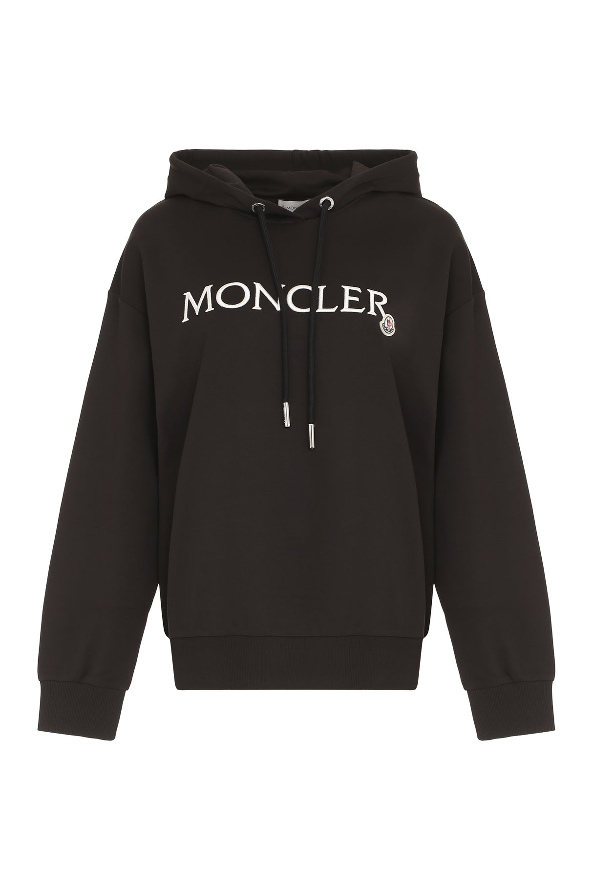 Áo Hoodie Đen Thêu - Kiểu Dáng Cổ Điển MONCLER SS24