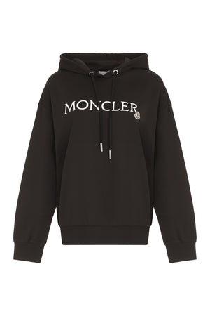 Embroidered Black Hoodie for Women - Classic MONCLER Style for SS24