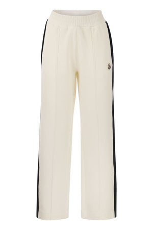 MONCLER Sporty Piqué Trousers for Women - Summer 2024 Collection