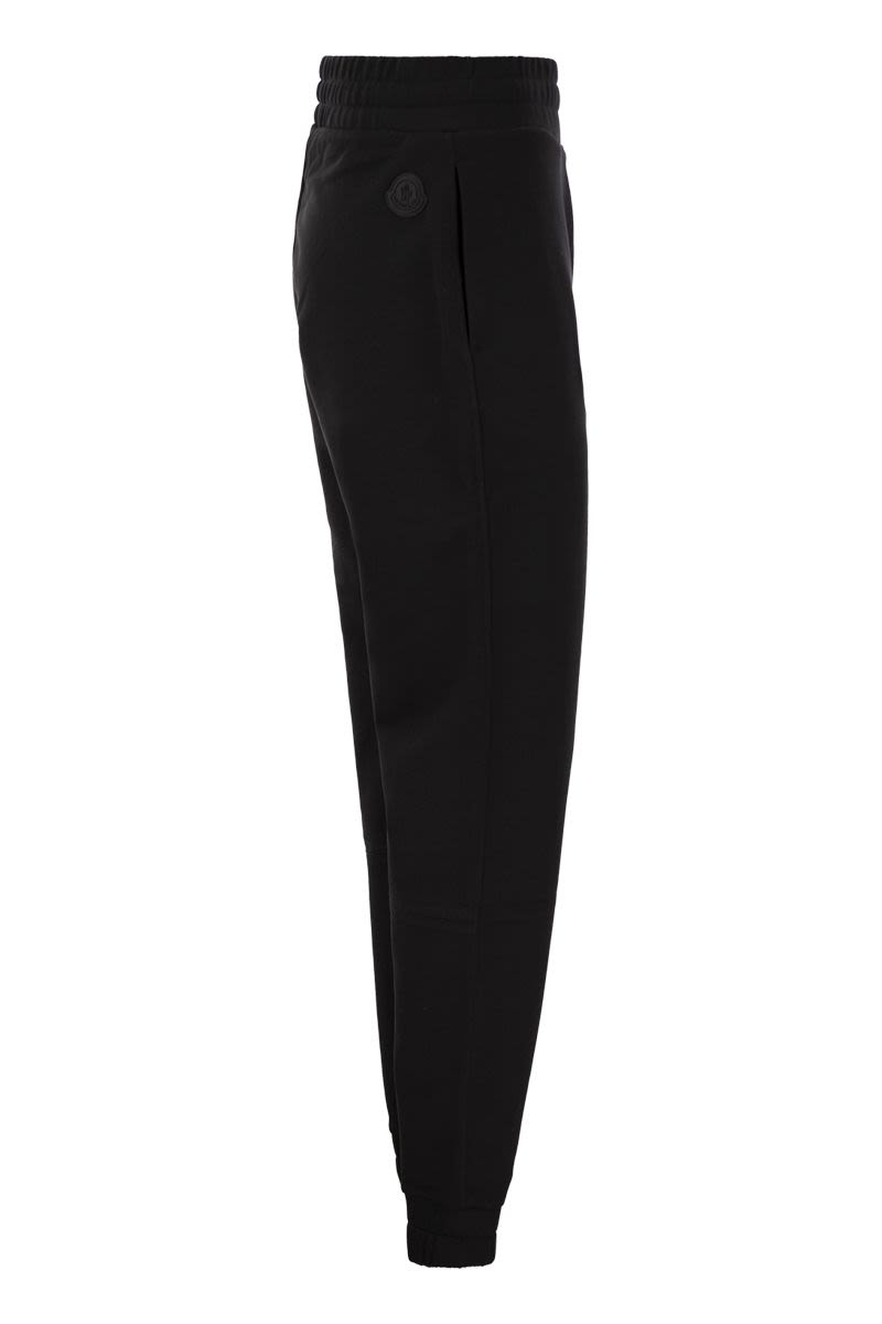 MONCLER Embroidered Logo Sports Trousers in Black for Women - SS24