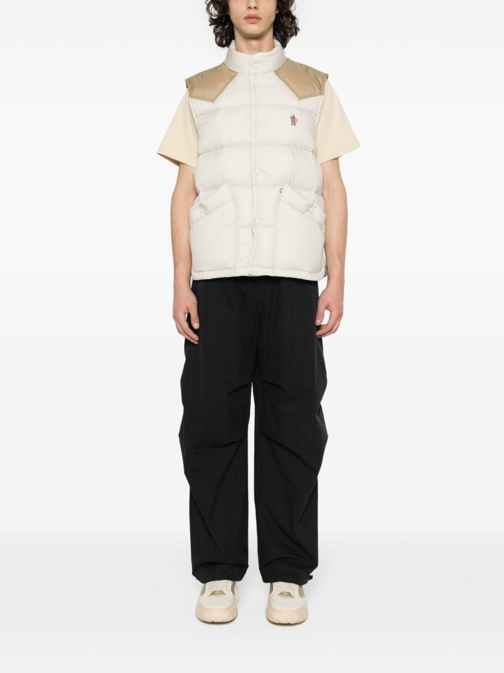 MONCLER MEN'S GREEN DOWN VEST FOR SS24