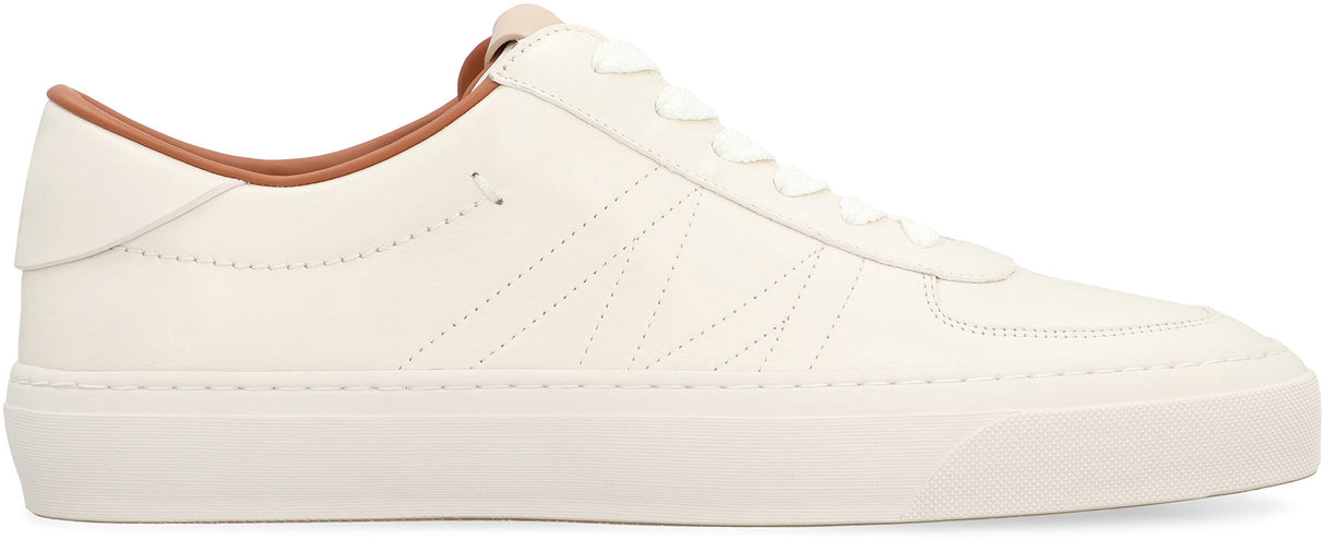 MONCLER Men's Leather Low-Top Sneakers, White - SS24 Collection