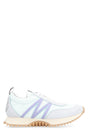 MONCLER Light Blue Leather Low-Top Sneakers