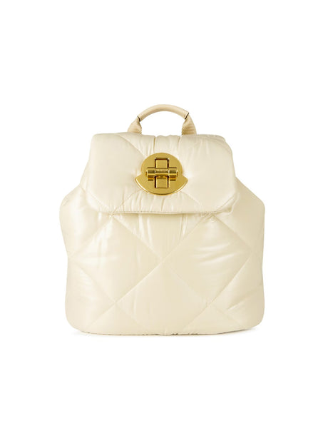 MONCLER Mini Foldover Top Logo Backpack - 26x26x15 cm