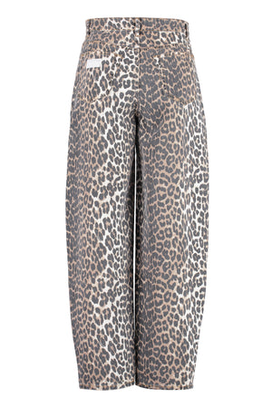 GANNI Leopard Print Jean Pants for Women - FW24 Collection