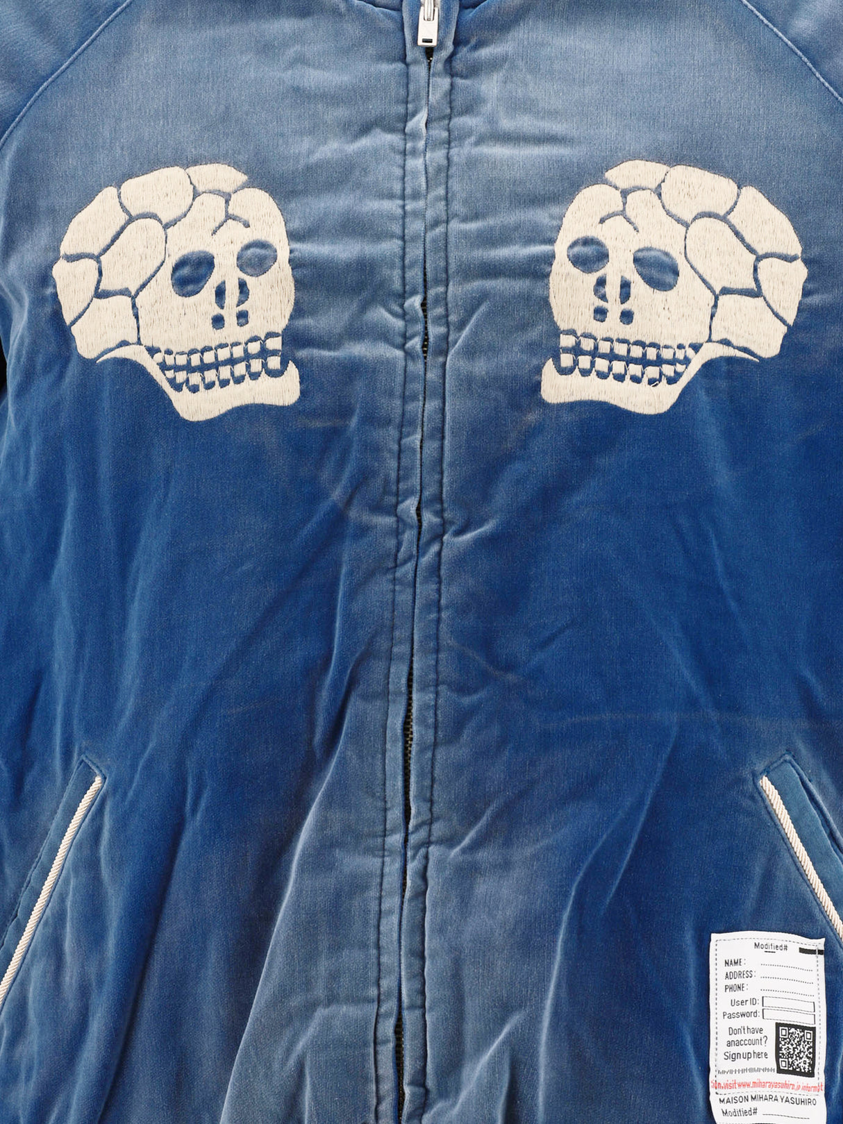 男士十二季藍色記念銘腰專輯夾克